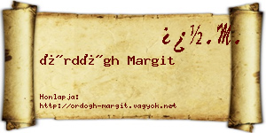 Ördögh Margit névjegykártya