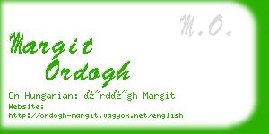 margit ordogh business card
